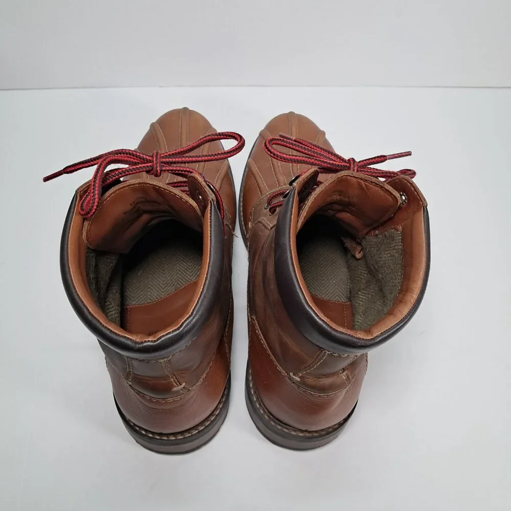 Johnston & Murphy Leather Duck Boots Men 10.5 M Brown Lace Up 59-3032